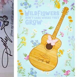Dolly Parton, "Wildflowers Don't Care Where They Grow," Guitar Canvas Wall Decor